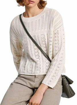 Jersey Pepe Jeans Isadora beige para mujer