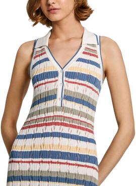 Vestido Pepe Jeans Iris punto multicolor para mujer