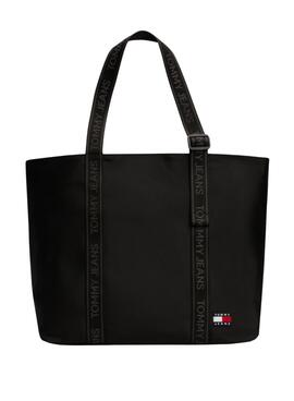 Bolso Tommy Jeans Essential Daily Tote negro para mujer