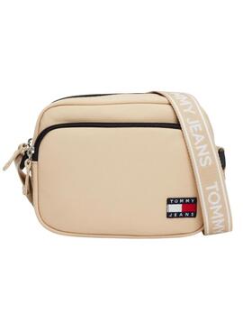 Bolso Tommy Jeans Essential Daily Crossover beige para mujer