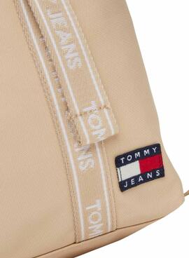 Bolso Tommy Jeans Essential Daily Mini Tote beige para mujer