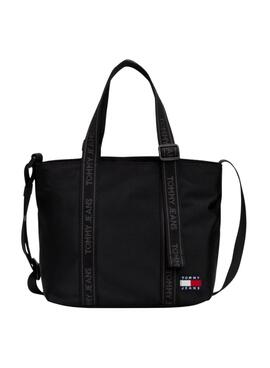 Bolso Tommy Jeans Essential Daily Mini Tote negro para mujer