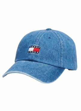 Gorra Tommy Jeans Heritage azul denim para mujer y hombre