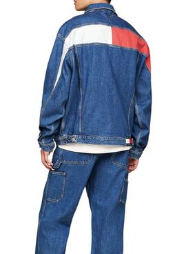 Cazadora trucker Tommy Jeans Aiden Oversize azul denim para hombre