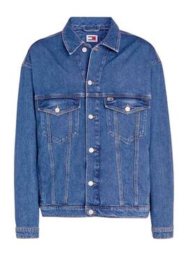 Cazadora trucker Tommy Jeans Aiden Oversize azul denim para hombre