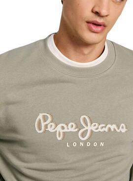 Sudadera Pepe Jeans Saul Crew verde para hombre