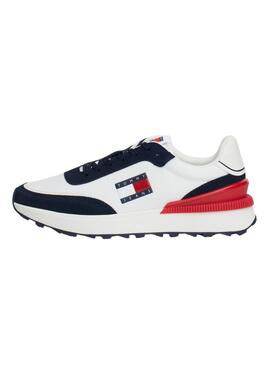 Zapatillas Tommy Jeans Technical Runner azul y blanco para hombre