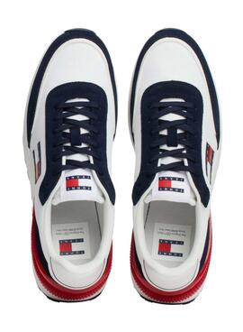 Zapatillas Tommy Jeans Technical Runner azul y blanco para hombre