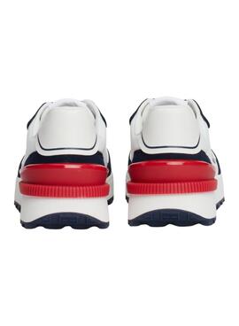 Zapatillas Tommy Jeans Technical Runner azul y blanco para hombre