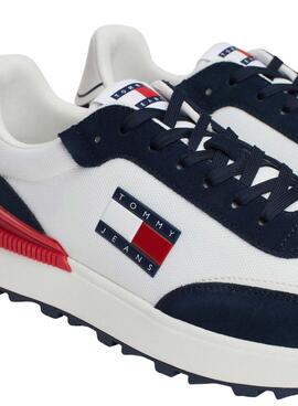 Zapatillas Tommy Jeans Technical Runner azul y blanco para hombre