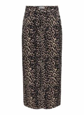 Falda Only Cilla leopardo para mujer