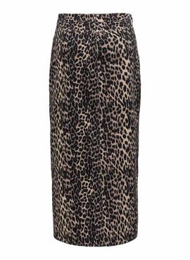 Falda Only Cilla leopardo para mujer