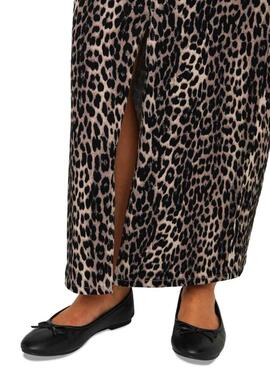 Falda Only Cilla leopardo para mujer