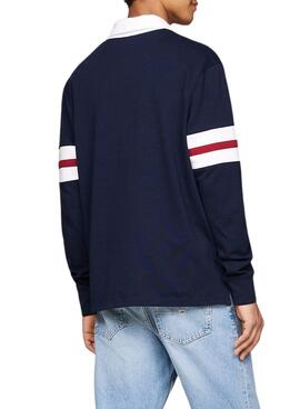 Polo Tommy Jeans Varsity azul marino para hombre