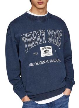 Sudadera Tommy Jeans Relaxed Archive azul para hombre