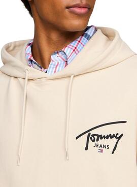 Sudadera Tommy Jeans Entry Graphic beige para hombre