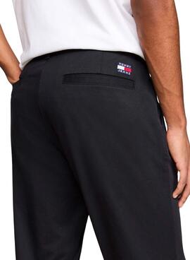 Pantalón chino Tommy Jeans Austin negro para hombre