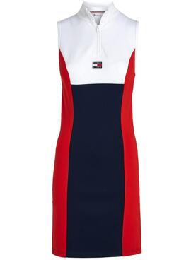 Vestido Tommy Jeans Bodycon colorblock para mujer