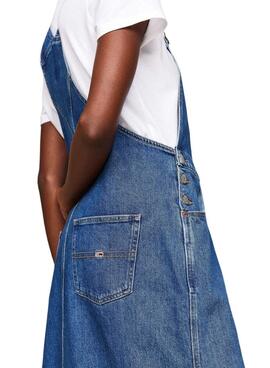 Vestido Tommy Jeans Dungaree denim para mujer