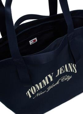 Bolso Tommy Jeans Hot Summer Tote Marino Para Mujer