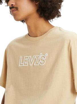 Camiseta Levis Corded beige para hombre