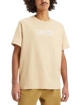 Camiseta Levis Corded beige para hombre