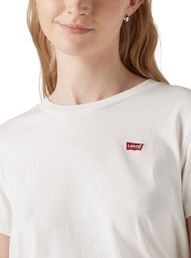 Camiseta Levis básica blanco para mujer