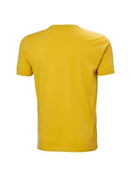 Camiseta Helly Hansen Logo amarillo para hombre