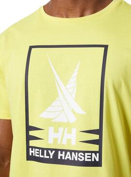 Camiseta Helly Hansen Shoreline verde lima para hombre