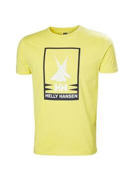 Camiseta Helly Hansen Shoreline verde lima para hombre