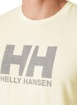 Camiseta Helly Hansen Skog UPF 40 amarillo para hombre