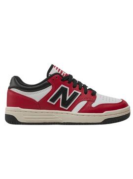 Zapatillas New Balance 480 rojo blanco y negro