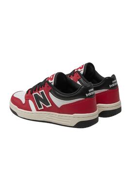 Zapatillas New Balance 480 rojo blanco y negro