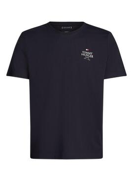 Camiseta Tommy Hilfiger Stack marino para hombre 