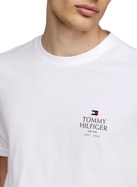 Camiseta Tommy Hilfiger Stack blanco para hombre 