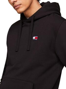 Sudadera  Tommy Jeans con capucha negro para hombre