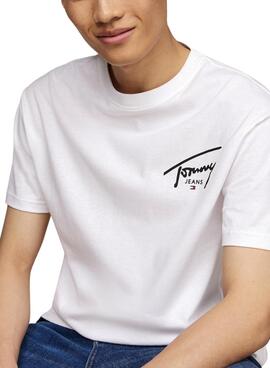 Camiseta Tommy Jeans Signature blanco para hombre