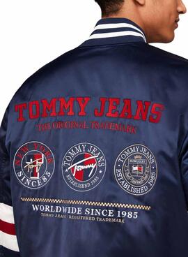 Cazadora bomber Tommy Jeans Varsity Explorer marino para hombre