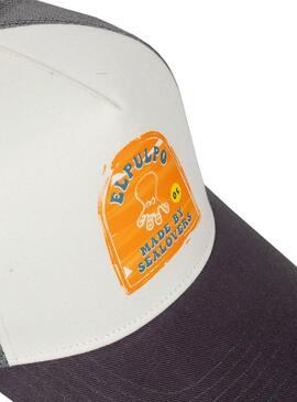 Gorra El Pulpo Sealovers blanco y azul para hombre