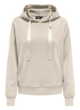 Sudadera Only Lalina beige para mujer