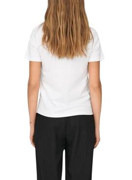 Camiseta Only Emma Iconic blanco para mujer