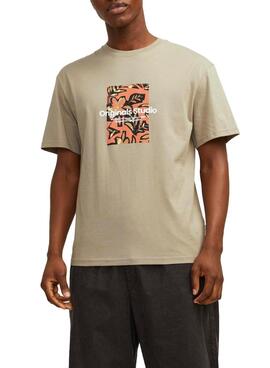 Camiseta Jack and Jones Jorsequioia arena para hombre