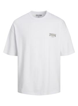 Camiseta Jack and Jones Santorini blanco para hombre