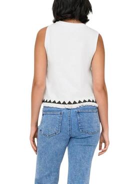 Top Only Liva blanco para mujer