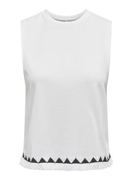 Top Only Liva blanco para mujer