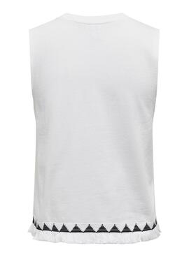 Top Only Liva blanco para mujer