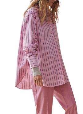 Camisa Vila Viblomi rosa para mujer