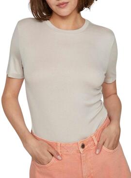 Camiseta Vila Alexia beige para mujer