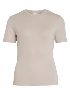 Camiseta Vila Alexia beige para mujer