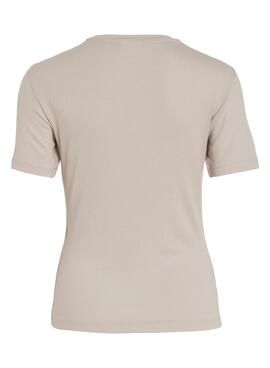 Camiseta Vila Alexia beige para mujer